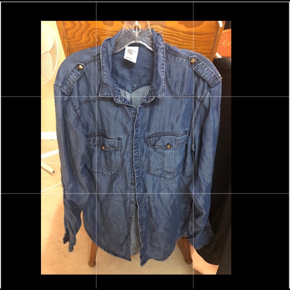 Urban outfitters studded denim shirt